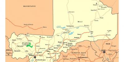 Mapa do Mali cidades